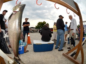 Anglers at a past Owen Sound Salmon Spectacular.