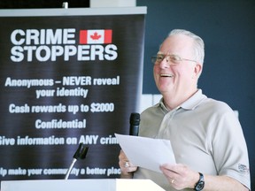 MONTE SONNENBERG Simcoe Reformer
Gord Little, a member and past chair of the local Crime Stoppers board of directors, sang the praises of the local Crime Stoppers program and its community partners during an awards luncheon in Renton Thursday.