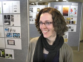 Erin Boyce is the coordinator and professor for the graphic design program at St. Lawrence College. The program's third-year students have been showcasing their work this week in an exhibition at the college.
Michael Lea The Whig-Standard