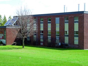 The former administration building for the secondary treatment plant, just east of St. Lawrence Lodge, is under consideration for use as a homeless shelter (DARCY CHEEK/The Recorder and Times).