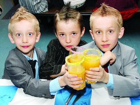 Celebrating the Boys and Girls Club You’re a Star night at Fellowes High School with a toast of their fancy drinks are (from left) Josh Rautio, Brayden Lewis and Robbie Rautio. For more community photos, please visit our website photo gallery at www.thedailyobserver.ca.