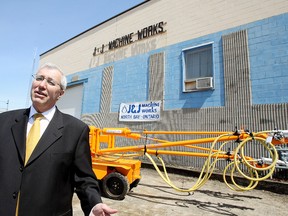 Nipissing MPP Vic Fedeli announced the Conservative party Northern plan, Friday at J&J Machine Works. (MARIA CALABRESE The Nugget)