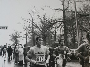 Rick Mannen (second from left) ran his first Boston Marathon in 1979. This year's tragic events marred what is normally a day of joy, accomplishment and pride.