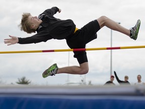 Robert Connors from Regiopolios-Notre Dame got some air on the high jump.
Julia McKay For The Whig Standard