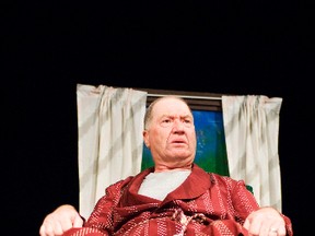 Greg Tough, from Tumbleweed Productions in Virden, plays curmudgeon Cooper in "A Month of Sundays" during the 35 th Annual Association of Community Theatres Provincial Drama Festival in Portage la Prairie, April 27. (Svjetlana Mlinarevic/The Graphic/QMI Agency)