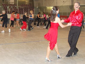 Approximately 100 Tillsonburg residents of all ages came out and took part in the Dance For Heart fundraising event at the Tillsonburg Community Centre on Saturday. Participants were given instruction and demonstrations on ballroom dancing, zumba, line dancing, bounce fit, yoga dance, hip hop and clogging. All money raised went towards research, education and advocacy with the Heart and Stroke Foundation of Brant, Haldimand, Norfolk and Tillsonburg Areas. KRISTINE JEAN/TILLSONBURG NEWS/QMI AGENCY