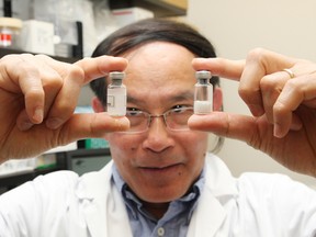 Dr. Hoang-Thanh Le, shown in this file photo, and his team from the Advanced Medical Research Institute of Canada at Health Sciences North in Sudbury, ON., received a research grant for a nicotine nasal vaccine project. JOHN LAPPA/THE SUDBURY STAR