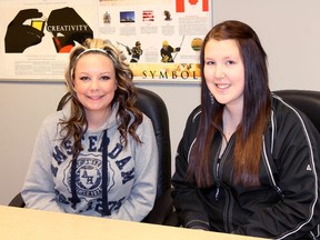 Student council members Colby LaChance and Shelby McSorley talk about Stollery Week at Hilltop High School from May 1 to May 10, a week full of events to raise donations for Stollery Children’s Hospital in Edmonton.
Johnna Ruocco | Whitecourt Star