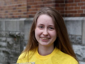 Kaley Bibic, a member of the W.A.F.F.L.E.S. Robotic Team with her Dean's List award from the FIRST robotic championships. 
Ian MacAlpine The Whig-Standard