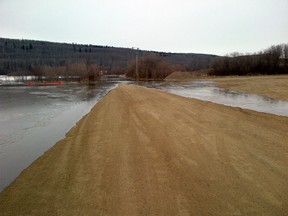 The Athabasca River as it begins to break up Monday morning. The river break caused some flooding in low-lying areas around the Snye, but the water had mostly receded by the early afternoon. Residents are still advised to be cautious around water bodies until the ice run has made its way through Fort McMurray. ANDUN JEVNE/Alberta Environment and Sustainable Resource Development