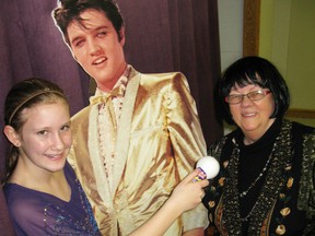 Erin Staley (left), 11, and Pauline Demeester rehearse a scene from this year’s Langton Showtime variety show. It runs May 2, 3, and 4 at the Langton Community Centre. DANIEL R. PEARCE/Simcoe Reformer