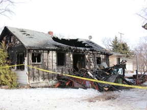 The house at 210 Crawford Ave West has been destroyed by fire, the second blaze in just over a year.