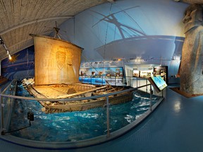 In 1947, Norwegian explorer Thor Heyerdahl and his crew sailed across the Pacific from Peru to Polynesia on this raft. The recently restored wooden vessel is on display at the Kon-Tiki Museum in Oslo, Norway. KON-TIKI MUSEUM PHOTO