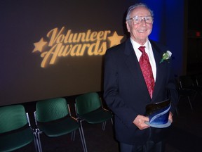 Allan Morris/Submitted photo
Ian Borland receives his Manitoba Outstanding Community Leadership Award at the Volunteer Manitoba awards ceremony last week. Borland worked for the community, not the accolades, and he inspires others to get involved.