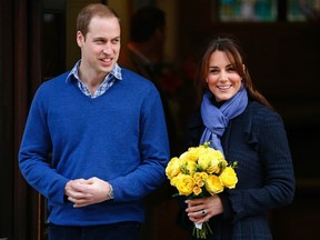 Prince William and Catherine, Duchess of Cambridge, leave the King Edward VII hospital in December after Catherine was treated for acute morning sickness.