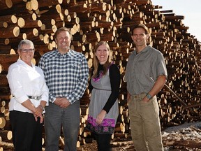 The Ewashko family are part of the Wood Buffalo Sports Hall of Fame class of 2013. From left to right: Bev, Howie, Kim and Craig Ewashko.   SUPPLIED PHOTO