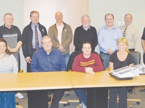 Members of the Elliot Lake community liaison committee during their inaugural meeting on April 18.
Photo by KEVIN McSHEFFREY/THE STANDARD/QMI AGENCY