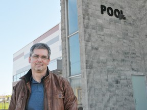 EDDIE CHAU Simcoe Reformer
Phil Ogden stands outside the Annaleise Carr Aquatic Centre where he's been a regular fixture for 15 years. The long time Norfolk Hammerheads coach will be retiring from active coaching this Friday.