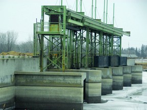 As of Wednesday, the province was diverting more than 8,000 cubic feet per second of water from the Assiniboine River at the Portage la Prairie diversion. (FILE PHOTO)