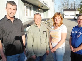 SARAH DOKTOR Simcoe Reformer
There were no changes to the Port Dover Minor Hockey Association's executive following their annual general meeting held on Wednesday. From left to right are treasurer Steve Masschaele, secretary Marg Ryerse, president John Cooper and past president Matt Lamb.