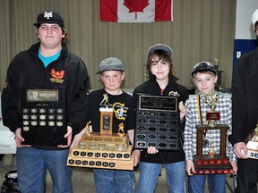 The Campbellford Minor Hockey Association MVP award winners are, from left, Waylon Morningstar (Bantam LL), Briar Hislop (Novice A), Cameron Airhart (Atom A), Kayden Duguay (Novice LL) and Blaine Thompson (Bantam A). Not in photo are Nathan Greenly (Atom LL), Sam Brunton (Peewee A), David Beamish (Midget A) and Kyle Newton (Juvenile).