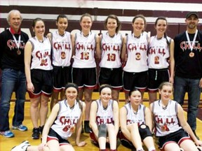 The Woodstock Chill under-15 midget girls won bronze in Division 2 at the Ontario Cup to finish the 11th ranked team in their age group among more than 150 teams in the province. The Chill finished the tournament with a decisive 40-31 win over the Mississauga Monarchs last weekend. (Submitted photo)