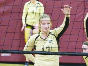 Portage la Prairie's Harlie Poschenrieder with the Jr. Bisons volleyball club in 2013. Poschenrieder has committed to play for Williston State College in North Dakota for the 2013 season. (Submitted photo)