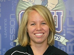 Softball player Brittany Shepley of Chatham is the Ohio Valley University female athlete of the year. (Ohio Valley University Athletics)