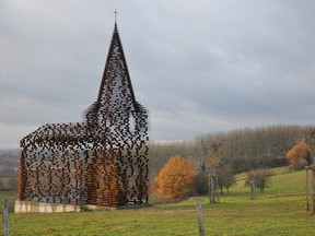 Belgian architects Pieterjan Gijs and Arnout Van Vaerenbegh made this church transparent.