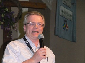 Pastor Gary Gilkinson of the Melfort Evangelical Covenant Church spoke on the opening day of the national convention on Thursday, May 2.