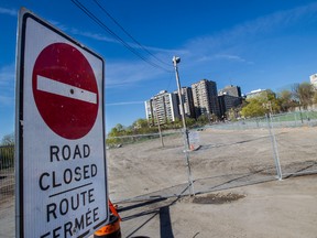 This is th the view looking east from Albert Street and Brickhill Street west of Bronson Avenue in Ottawa on May 3, 2013 where the downtown LRT tunnel construction will take place. It's just one of the many areas that will be affected by construction this summer. 
Errol McGihon/Ottawa Sun/QMI Agency