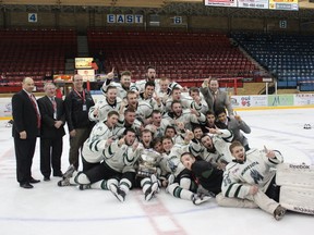 The Minnesota Wilderness claimed the Dudley-Hewitt Cup on Saturday night at Memorial Gardens after a 4-3 overtime victory over the St. Michael's Buzzers. The Wilderness had to overcome a Buzzers comeback and tied the game up with four minutes remaining in regulation to send the game to overtime. Minnesota will now represent Central Ontario at the RBC Cup in Summerside, P.E.I.