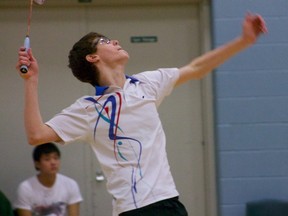 Austin Flannigan has won an OFSAA silver medal for badminton