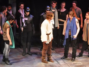 The O’Gorman High School theatre troupe ambitiously undertook the staging of Jesus Christ Superstar. According to all reviews, the cast and crew, including Garrett Barbuto, centre left, who played Jesus, exceeded all expectations and more within the four showings at the Sylvia Gravel Theatre from Wednesday to Saturday.