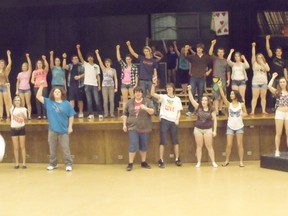 Approximately 70 students have enrolled in this years musical theater class at SDSS, pictured, are the students rehearsing for Moods of Broadway after school Wednesday (May 1, 2013) afternoon.