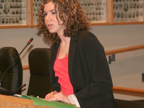 Robyn Hamlyn brought her blue communities message to Quinte West city council Monday.

QMI File photo