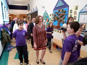 Alberta Premier Redford takes a tour of George P. Nicholson School  while announcing new schools for the Edmonton area last week. Perry Mah/QMI Agency