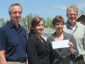The Gore Mutual Insurance Foundation has donated $5,000 to the Trenton Rowing and Paddling club. Left to right are Paul Whitley of Whitley Insurance and Financial Services, club treasurer Suzanne Andrews, Christine Denyer, broker relations manager for Gore Mutual and club vice president Jaques Pilon. 
Ernst Kuglin, Trentonian