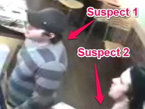 Kingston Police released images of two men Wednesday they believe could be connected to an April 26 attack in the Hub.