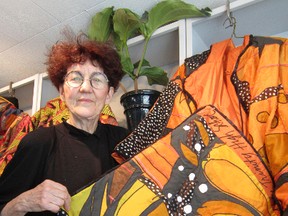 Marguerite Larmand of Simcoe is one of several artists who will be featured during this weekend’s Doors Open Norfolk event. Larmand has chosen an ecological theme for her textile exhibit Earth Steward’s Closet, which will be unveiled at the Waterford Heritage & Agricultural Museum on Saturday. (MONTE SONNENBERG Simcoe Reformer)