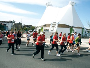 Moms, family, friends and supporters are off to a running start at the 10th Annual Mothers Day Charity Road Race on the Harbourfront, May 13, 2012.