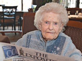 Ellen (Betty) Beckham has been reading The Expositor since 1941. (BRIAN THOMPSON, The Expositor)