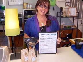 Kelly Spencer is pleased to offer a range of organic options at her Indigo Lounge Cafe & Eatery. Kristine Jean/Tillsonburg News