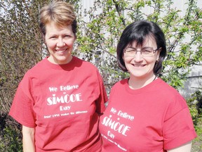 SARAH DOKTOR Simcoe Reformer
The fourth annual We Believe in Simcoe Day will take place at various venues across town on Saturday. The event is co-chaired by Virginia Lucas and Adele Haverkamp.