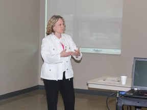 Kim Megyesi was among the presenters at the Melfort and District Chamber of Commerce  luncheon on Tuesday, May 7.