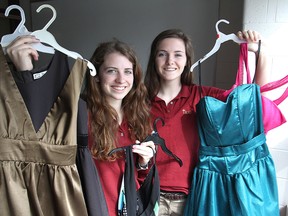 Regiopolis-Notre Dame students Erin Brennan and Kelsey Tyerman have been spearheading a drive by the school to collect donated dresses that Grade 8 girls from RND's feeder schools can wear to their graduation.
Michael Lea The Whig-Standard