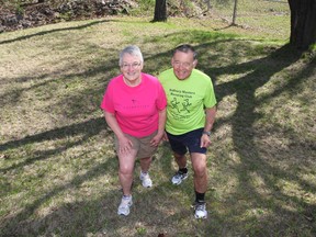 Louis and Maureen Moustgaard, of Sudbury, are avid runners. JOHN LAPPA/THE SUDBURY STAR/QMI AGENCY