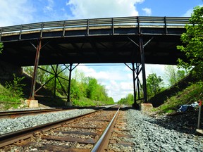 This CP Rail overpass on County Road 44 south of Kemptville received an upgrade this fall, angering local business owners, who said the upgrade reduced their number of customers (Recorder and Times file photo).