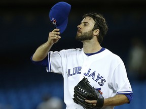 Blue Jays starter Brandon Morrow has been dealing with stiffness and discomfort in his neck area. (CRAIG ROBERTSON/TORONTO SUN)