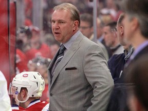 Montreal Canadians coach Michel Therrien during Sunday's game against the Senators.  The Senators defeated the Canadians 6-1. 
Tony Caldwell/Postmedia Network